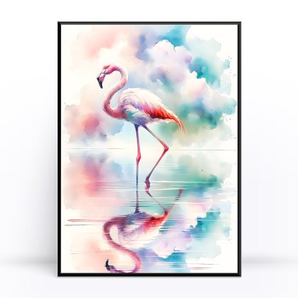 Elegancki Flamingo Plakat