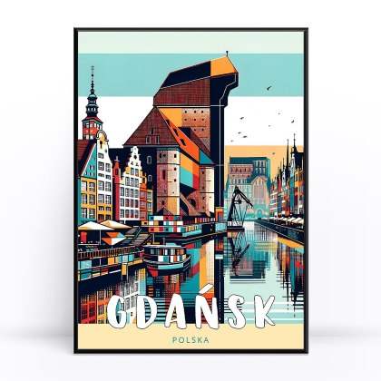 Gdańsk Retro Splendor Plakat