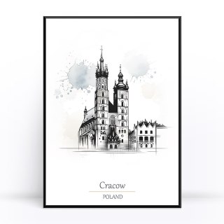 Kościół Mariacki Kraków Plakat