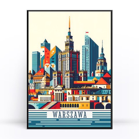 Panorama Warszawy Modernistyczna Plakat