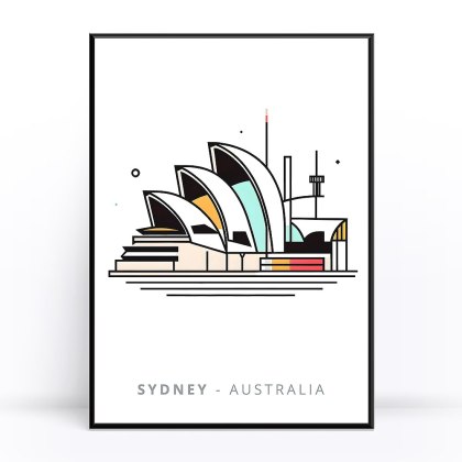 Sydney - Abstrakcyjna Opera Plakat