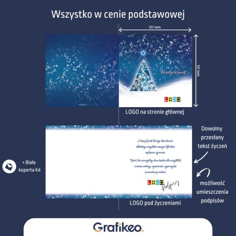 Kartki Świąteczne z Logo - Śnieżna Elegancja BN2-262