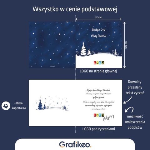 Kartki Świąteczne z Logo - Śnieżynkowy Biznes BN2-258