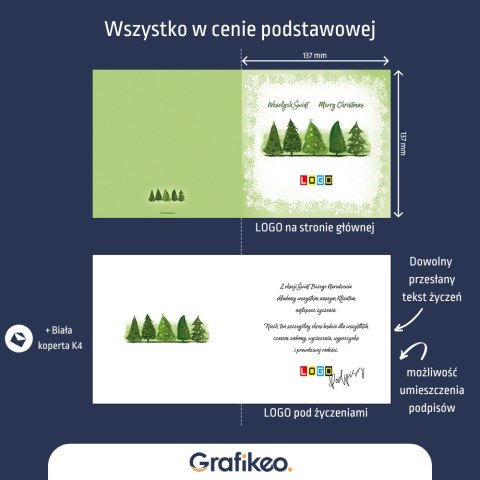 Kartki Świąteczne z Logo - Świąteczna Mozaika BN2-267