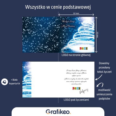 Kartki Świąteczne z Logo - Choinkowy Blask BN2-292