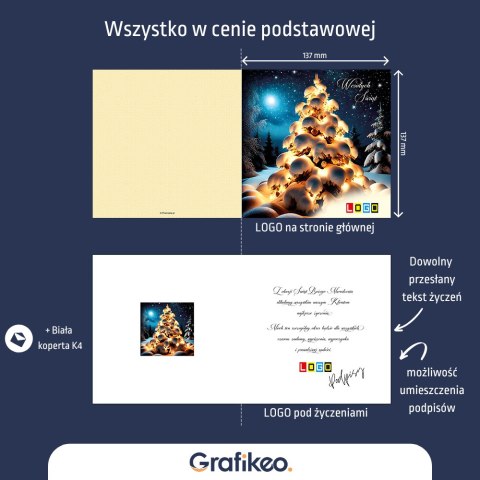 Kartki Świąteczne z Logo - Choinkowy Blask BN2-482