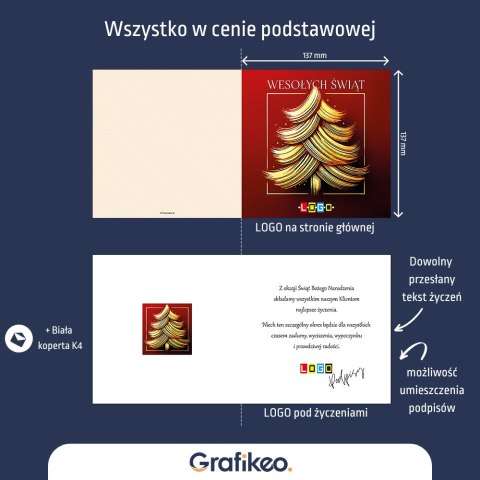 Kartki Świąteczne z Logo - Choinkowy Blask BN2-488