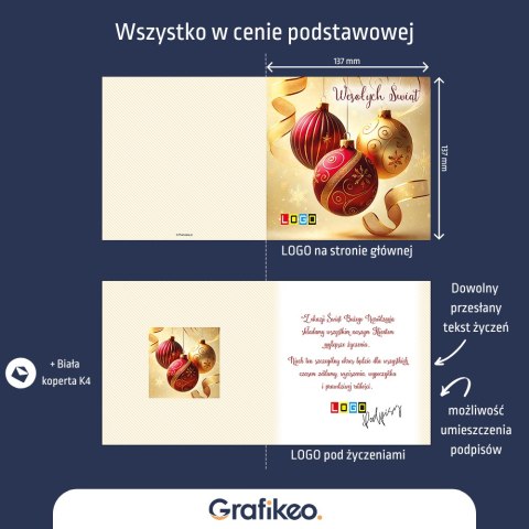 Kartki Świąteczne z Logo - Ciepłe Świętowania BN2-506