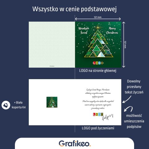 Kartki Świąteczne dla Firm - Geo-Choinka BN2-559