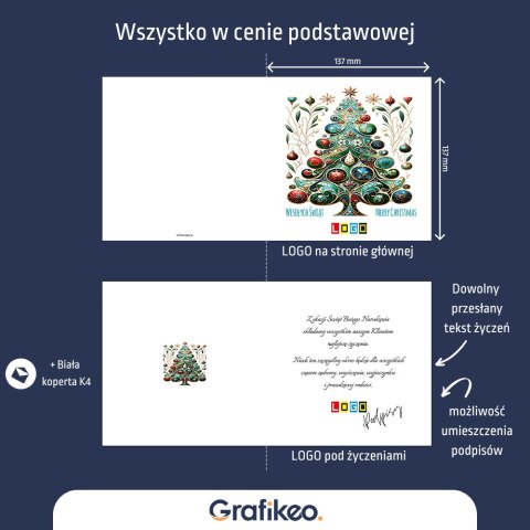 Kartki Świąteczne z Logo - Świąteczna Symetria BN2-546