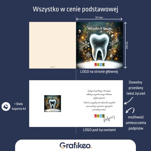 Kartki Świąteczne z Logo - Świąteczny Blask BN2-525