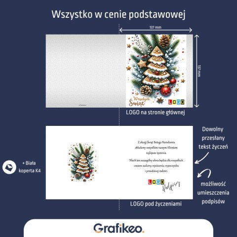 Kartki Świąteczne z Logo - Świąteczny Piernik BN2-491