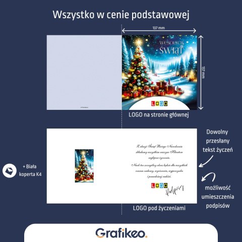 Kartki Świąteczne z Logo - Choinkowy Zaklęcie BN2-669