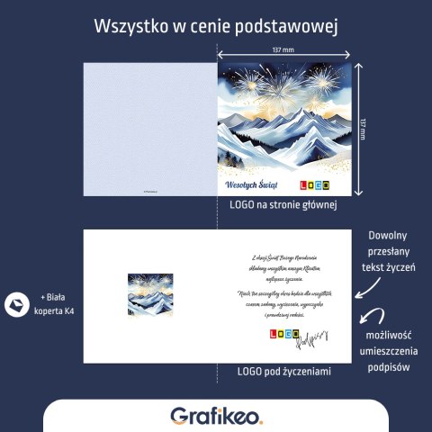 Kartki Świąteczne dla Firm - Górski Światełko BN2-659