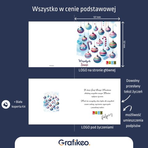 Kartki Świąteczne z Logo - Harmonia Świąt BN2-635