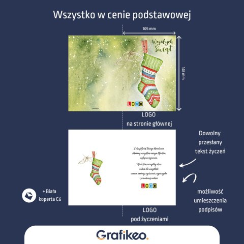 Kartki Świąteczne z Logo - Akwarelowa Magia BN1-004