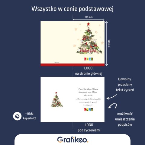 Kartki Świąteczne z Logo - Choinkowy Urok BN1-065