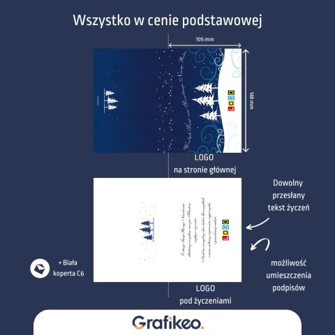 Kartki Świąteczne z Logo - Świąteczny Krajobraz BN1-113