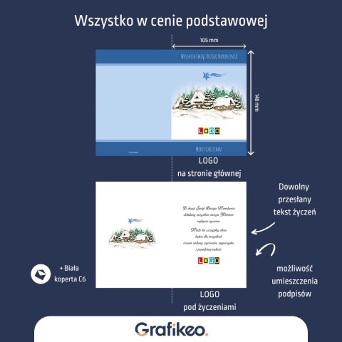 Kartki Świąteczne z Logo - Zimowa Idylla BN1-058