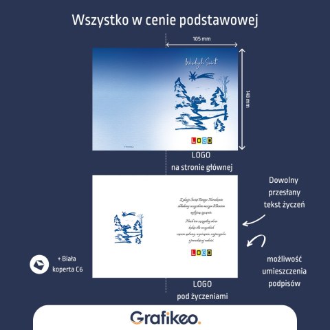 Kartki Świąteczne z Logo - Zimowy Minimalizm BN1-079