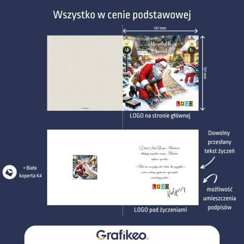 Kartki Świąteczne z Logo - Mikołajowa Magia BN2-615