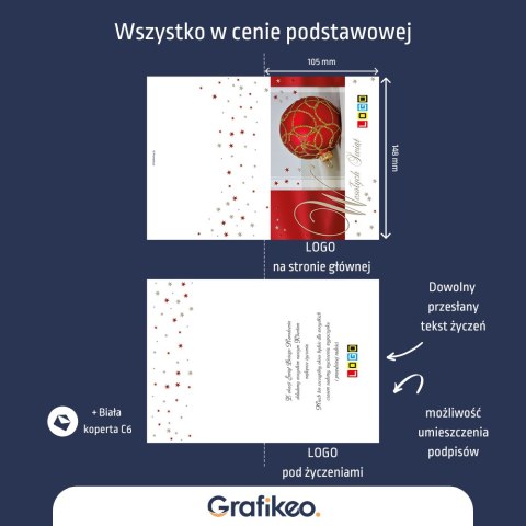 Kartki Świąteczne z Logo - Bombka Biznesowa BN1-264