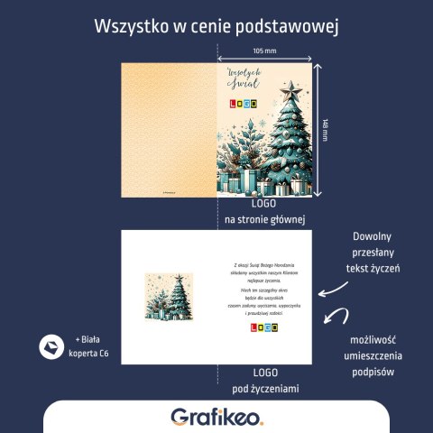 Kartki Świąteczne z Logo - Choinkowy Blask BN1-438