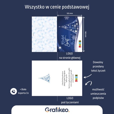 Kartki Świąteczne z Logo - Choinkowy Minimalizm BN1-139