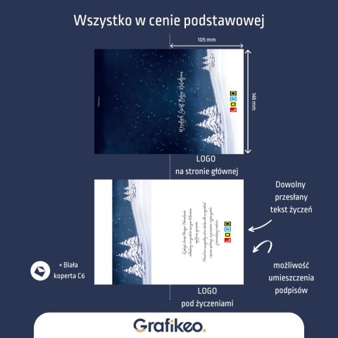 Kartki Świąteczne z Logo - Gwiezdna Noc BN1-259