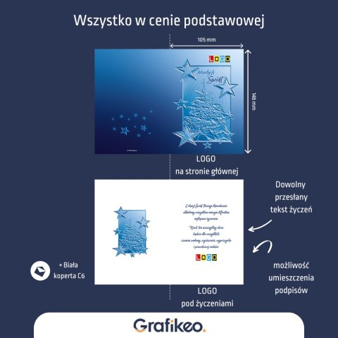 Kartki Świąteczne z Logo - Niebieska Magia BN1-295