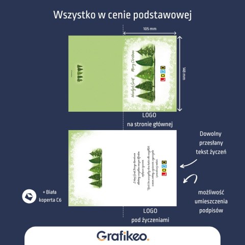 Kartki Świąteczne z Logo - Świąteczna Polichromia BN1-267