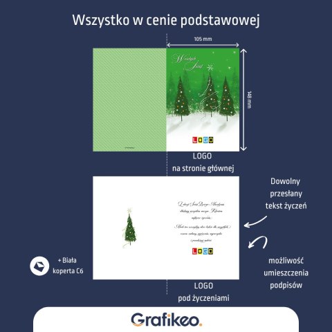 Kartki Świąteczne z Logo - Zielone Świętowanie BN1-181