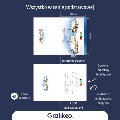 Kartki Świąteczne z Logo - Zimowa Idyllia BN1-240