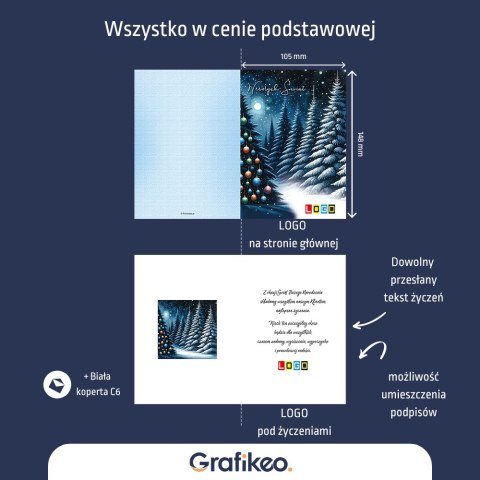 Kartki Świąteczne z Logo - Zimowy Spokój BN1-459