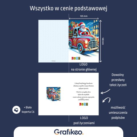 Kartki z Logo - Świąteczna Ciężarówka BN1-418