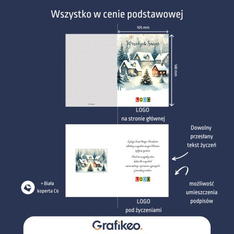 Kartki Świąteczne z Logo - Zimowa Idylla BN1-485