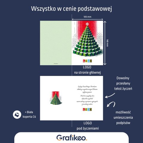 Kartki dla Firm - Geometryczna Świąteczność BN1-473