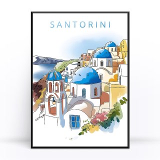 Santorini - Grecka Idylla Plakat