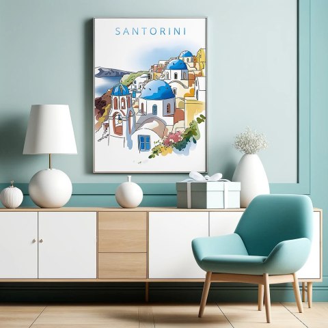 Santorini - Grecka Idylla Plakat