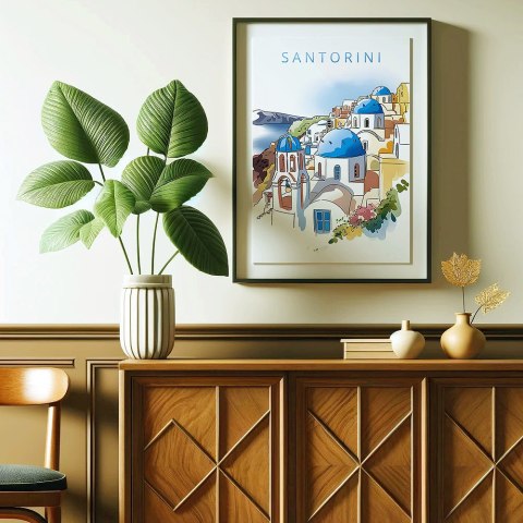 Santorini - Grecka Idylla Plakat