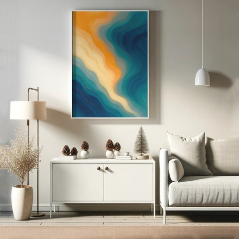Abstrakcyjne Fale Koloru Plakat Abstrakcyjne Fale Koloru Plakat