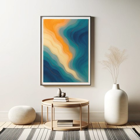 Abstrakcyjne Fale Koloru Plakat Abstrakcyjne Fale Koloru Plakat