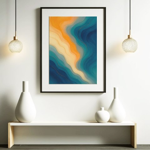 Abstrakcyjne Fale Koloru Plakat Abstrakcyjne Fale Koloru Plakat