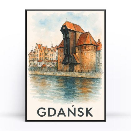 Akwarelowy Gdańsk Plakat