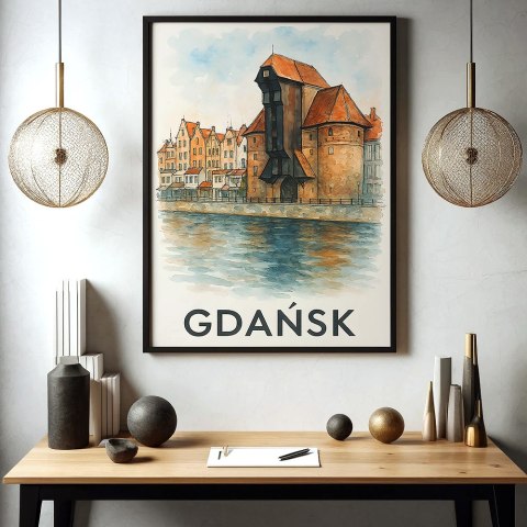 Akwarelowy Gdańsk Plakat Akwarelowy Gdańsk Plakat