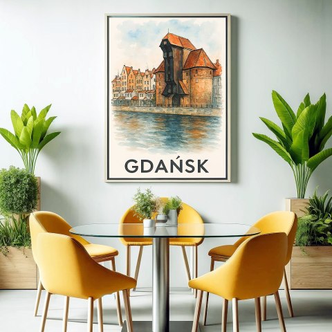 Akwarelowy Gdańsk Plakat Akwarelowy Gdańsk Plakat
