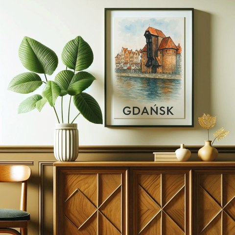 Akwarelowy Gdańsk Plakat Akwarelowy Gdańsk Plakat