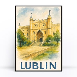 Akwarelowy Lublin Plakat