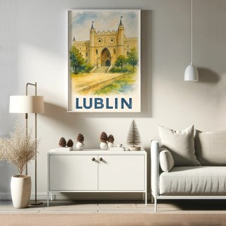 Akwarelowy Lublin Plakat