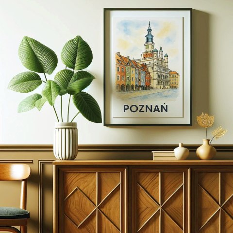 Akwarelowy Poznań Plakat